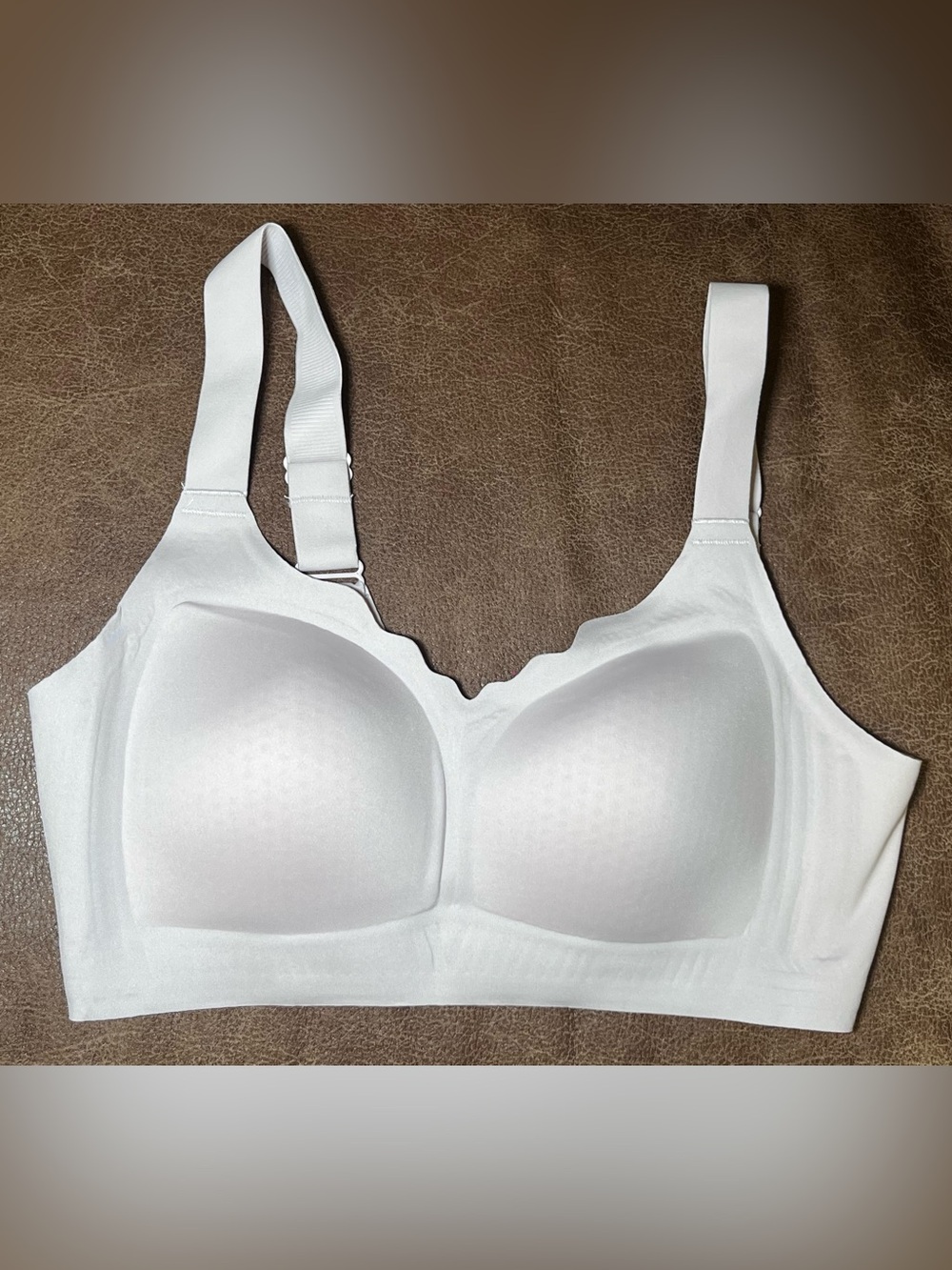 Wireless Bra Push Up Plunge Seamless T-Shirt Supportive Bra Mauve Size XL New
